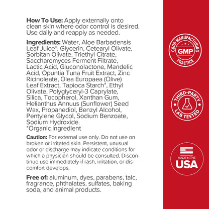 URO Intimate Deodorant – Aluminum Free, Odor & Chafing Control – 3 Oz