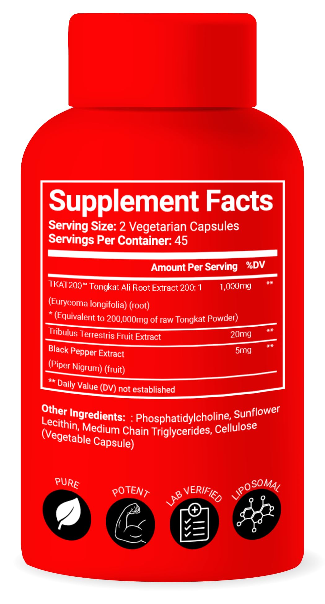 Advanced Bionetix Liposomal Longjack Tongkat Ali Extract Capsules | Powerful Pure Extract | Strength, Drive, Performance & Muscle Mass