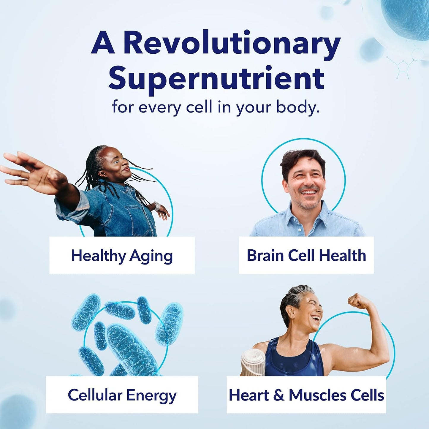 TRU NIAGEN Patented NAD+ Supplement | Nicotinamide Riboside (NR) | 30-1000mg Servings (2x500mg, Take 2 Daily)
