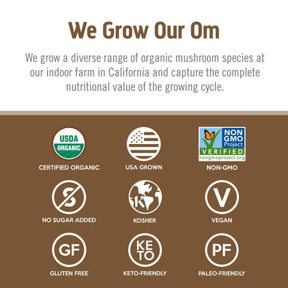 OM MUSHROOM SUPERFOOD Turkey Tail Organic Mushroom Powder Pouch, 7.05 Ounce, 100 Servings, Immune Support, Polysacchrides, Beta-Glucans, Gut Health & Holistic Defense Mushroom Supplement