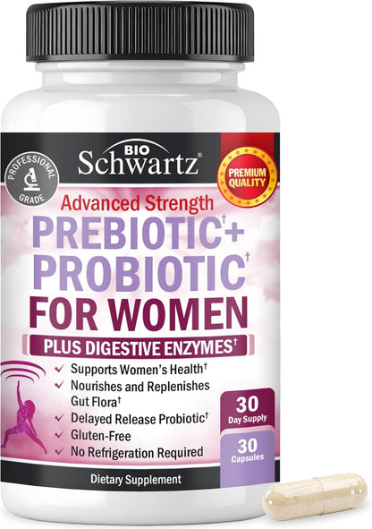 Prebiotics and Probiotics for Women - Gut, Vaginal & Immune Health Support