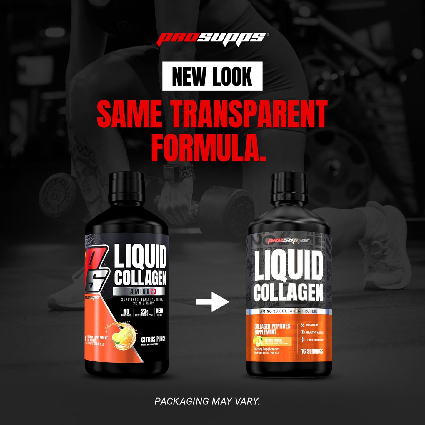 ProSupps Amino23 Liquid Collagen Shots, Berry - Collagen Peptide Post Workout Supplement Supports Healthy Aging, Joints, Skin & Hair - Gluten-Free & Zero Sugar - 16 Servings