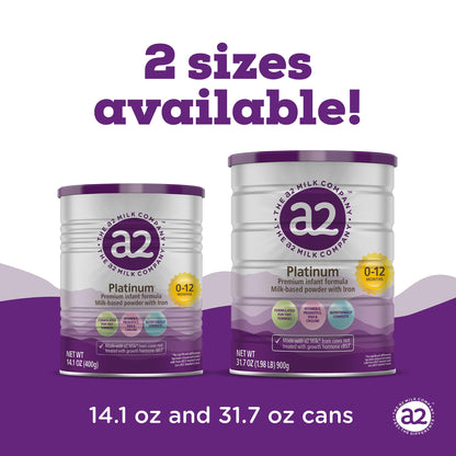 a2 Platinum Premium Infant Formula for Babies 0-12 Months | Milk-based Powder with Iron