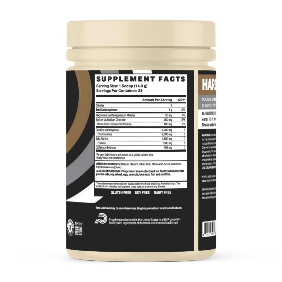 Podium Nutrition, Athlete Pre Workout Powder, Orange Dream Pop, 25 Servings, Beta Alanine