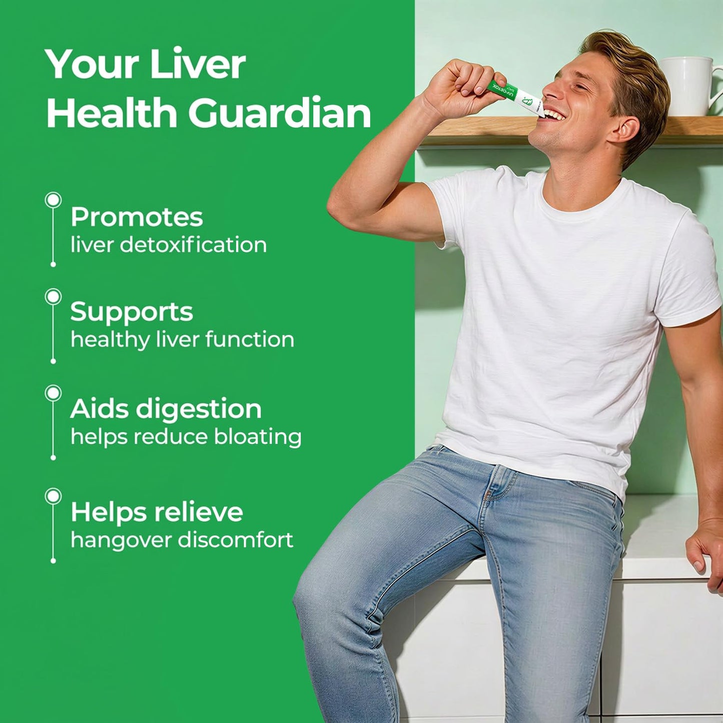 OxyEnergy Liver Cleanse Detox & Repair, Organic Milk Thistle Liver Detox Supplement with Turmeric, Ginger, 5-in-1 Support Liver Health & Digestion & Hangover Relief, Vegetarian, Gluten-Free, 30 Packs