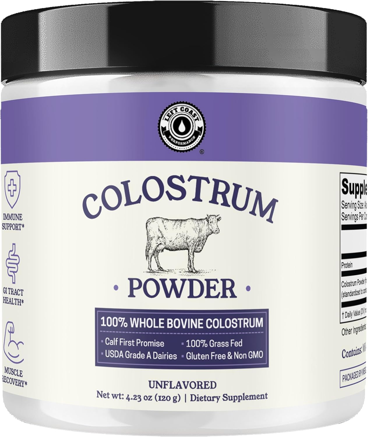 Left Coast Performance 25% IgG Colostrum Powder & Beef Organ Supplement - Bovine Wellness Bundle for Men and Women's Gut Health Energy Hormone Balance and Immune Support