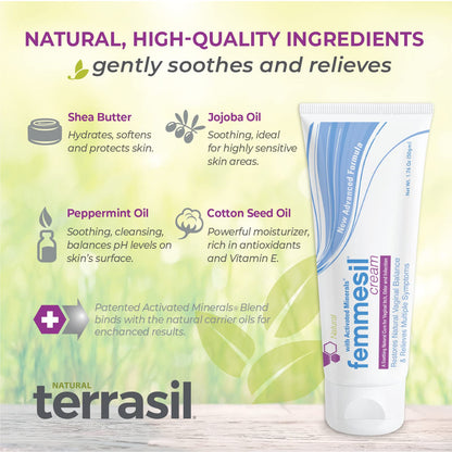 Femmesil Feminine Care Vaginal Health Antifungal Cream for Relief from Yeast Infection, Vaginal Itch & Irritation