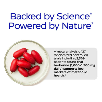 Enzymedica Berberine HCl Supplement 510 mg - Berberine Capsules for Men & Women, Natural Metabolic Health Support, Vegan, Gluten Free, Non-GMO - 120 Targeted Release Caps