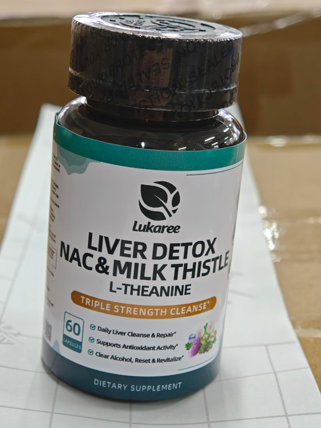 NAC Supplement with Milk Thistle, GABA and L-THEANINE - 60 Capsules