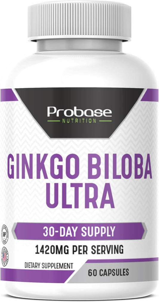Probase Nutrition Ginkgo Biloba Ultra 60 Capsules 30-Day Supply