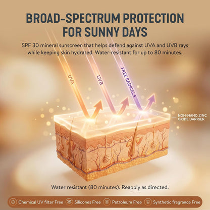 Forge Skin Mineral Sunscreen SPF 30, Non-Nano Zinc, Tallow-Based, 2.7 oz | Broad spectrum SPF 30, non-nano zinc oxide, grass-fed tallow base, no white cast, water resistant 80 min, oxybenzone-free