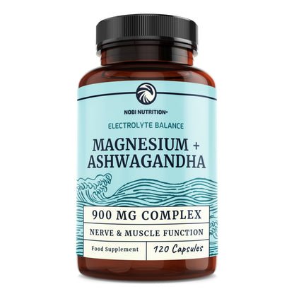 Magnesium Ashwagandha | Calming Magnesium Supplement for Adults | Relax, Rest