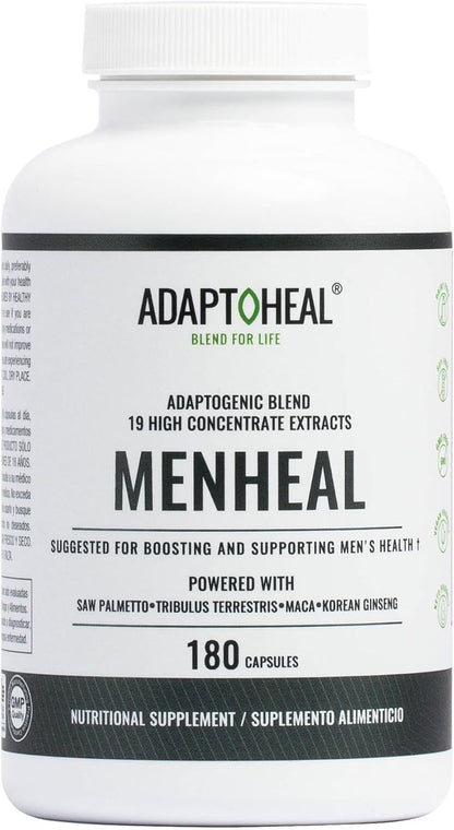 ADAPTOHEAL Menheal Prostate Support Saw Palmetto, Maca (180 Caps)