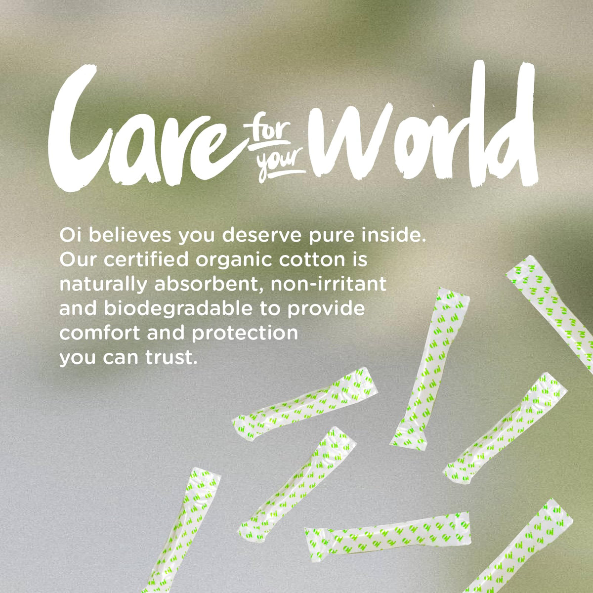 Oi | Organic Initiative - Tampons | Regular/Super Absorbency | Organic Cotton, Unscented