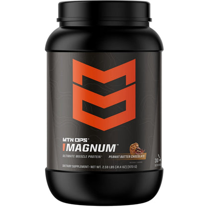 MTN OPS Magnum Protein Powder 23g Protein per Serving Whey Protein Blend with BCAAs Low Sugar Gluten Free 30 Servings Chocolate