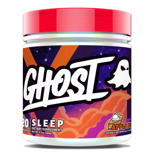 GHOST Sleep Dietary Supplement, Apple Pie - Recovery & Rest with Premium Ingredients Including Melatonin, Colostrum & Ashwagandha - Supports Sleep Quality - Gluten-Free & Sugar-Free