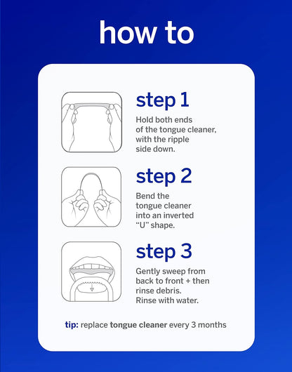 Supersmile Ripple Edge Tongue Cleaner, Reusable Scraper, 3-Pack