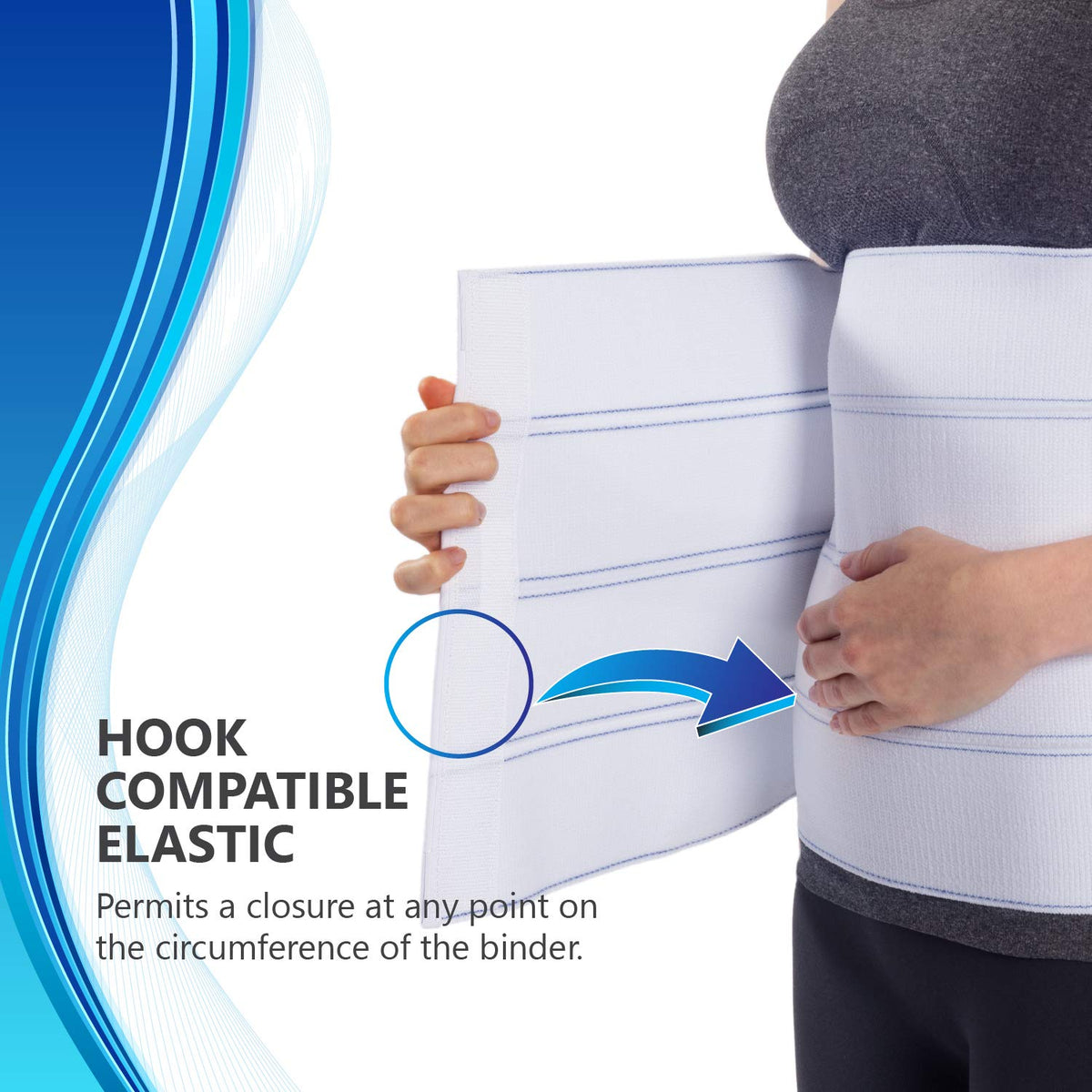 NYOrtho Abdominal Binder Lower Waist Support Belt - Compression Wrap for Men and Women