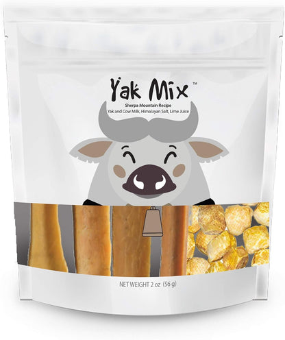Mix 2oz Travel Size Natural Himalayan Goodness Dog Chewy, Pop and Puff All in one Bag