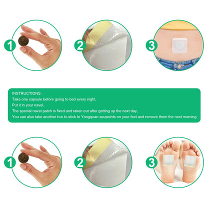 Mugwort Belly Patch,Moxibustion Belly Button Patch for Men and Women 30Pcs/Box