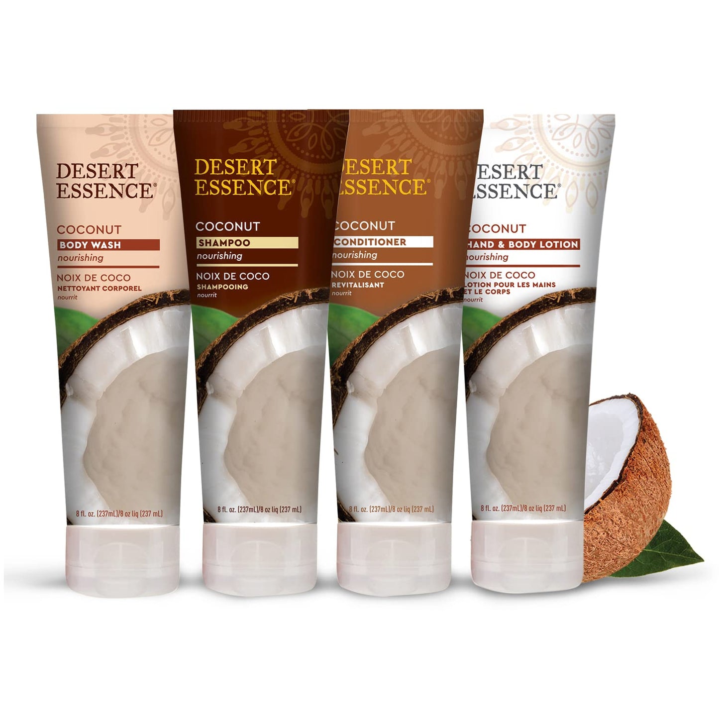 Desert Essence Coconut Conditioner - 8 fl oz - Nourishing for dry hair, smooth frizz and restore moisture and shine with Organic Coconut Oil, Shea Butter, and Sunflower Oil | B002V2M7OC