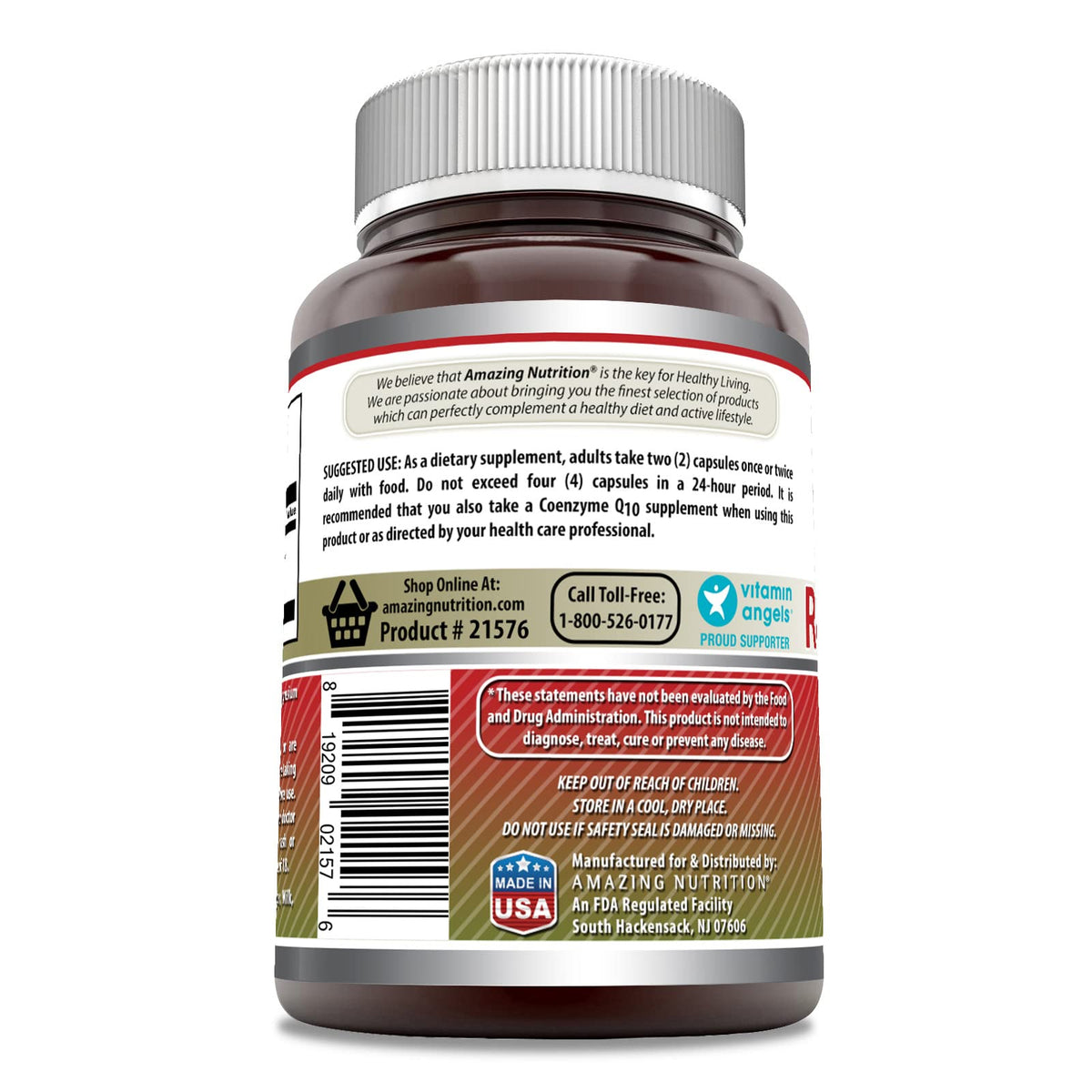 Amazing Formulas Red Yeast Rice 1200mg Per Serving Capsules Supplement | Non-GMO | Gluten Free | Made in USA (1 Pack, 120 Count)