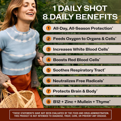 Vimergy All-Day Resilience Kit* - Complementary Blend of 2500 mcg B12, 2500 mcg Zinc, 130 mg Mullein Extract, and 70 mg Thyme Extract. USDA Organic, Vegan, Paleo-Friendly, Gluten-Free, Kosher. *