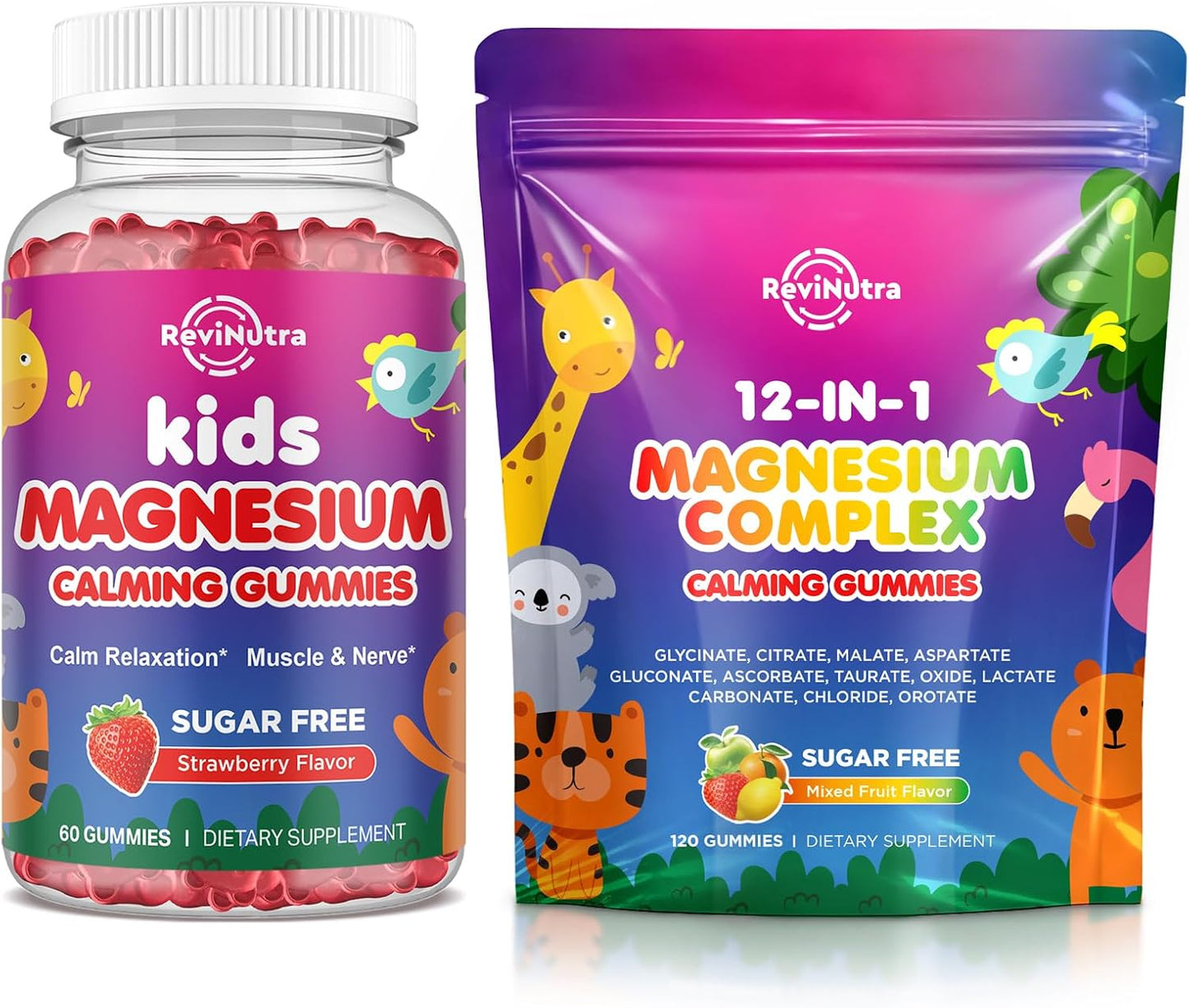 Magnesium Complex for Kids Adults - Magnesium Supplements Gummies Sugar Free