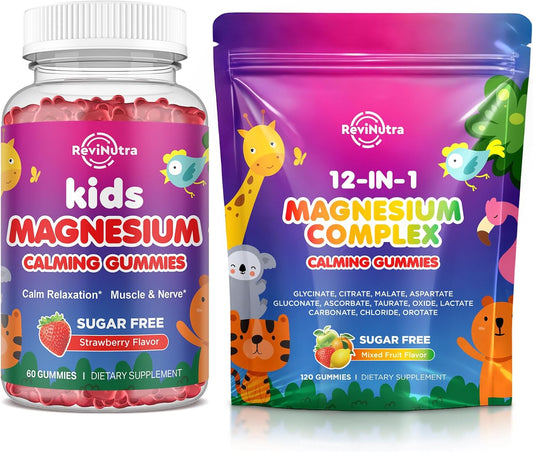 Magnesium Complex for Kids Adults - Magnesium Supplements Gummies Sugar Free
