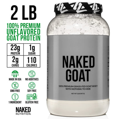 NAKED nutrition Naked Goat - Pasture Fed Goat Whey Protein Powder from Small-Herd