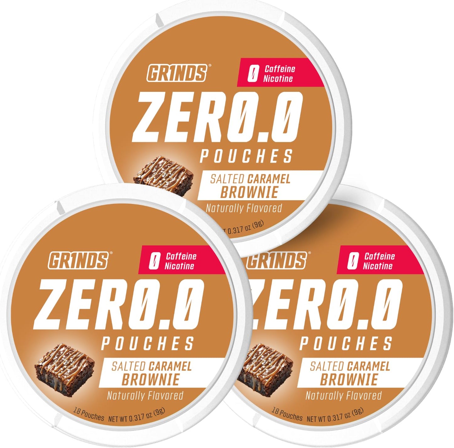 GRINDS Focus Pouches | Naturally Flavored with Nootropic Ingredients | Contains Alpha GPC and L-Theanine | Sugar-Free | 3 Pack | 18 Pouches Per Can | Blue Raspberry
