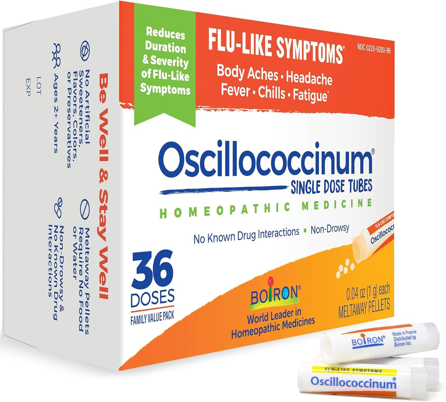 Boiron Oscillococcinum 36 Doses Homeopathic Medicine for Flu-Like Symptoms