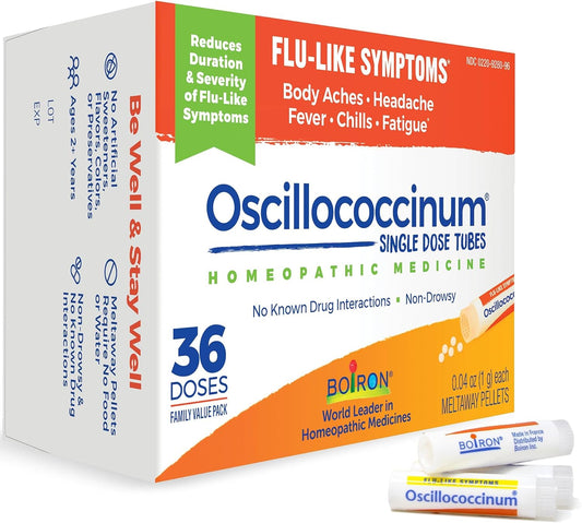 Boiron Oscillococcinum 36 Doses Homeopathic Medicine for Flu-Like Symptoms