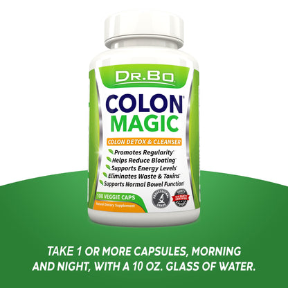Colon Cleanse Detox Formula - Natural Bowel Cleanser Pills for Intestinal Bloating & Fast Digestive Cleansing - Daily Constipation Relief Supplement Gut, Belly, Stomach - Women Men Herbal Weight Flush