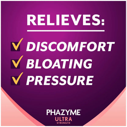 Phazyme Ultra Strength Gas & Bloating Relief, Works in Minutes, 12 Fast Gels, 3 Pack
