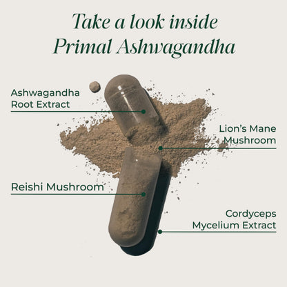 Primal Harvest Ashwagandha – Daily Vegan Supplement, Gluten & Dairy Free