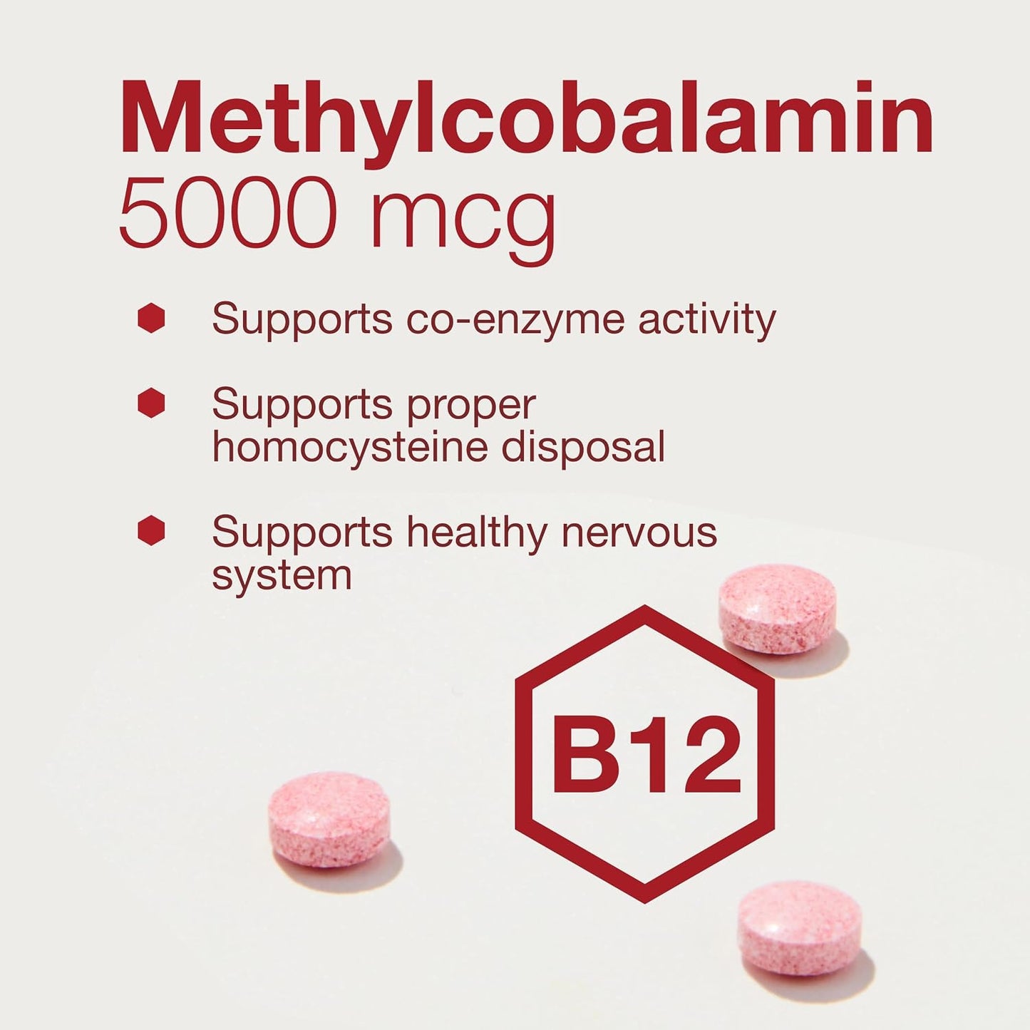 PROTOCOL FOR LIFE BALANCE Methyl B12 5,000 mcg, Brain Health*, 60 Lozenges | Vitamin B12 for Homocysteine Metabolism*, Support Brain Health and Health Nervous System*, Kosher, Halal, and Vegan