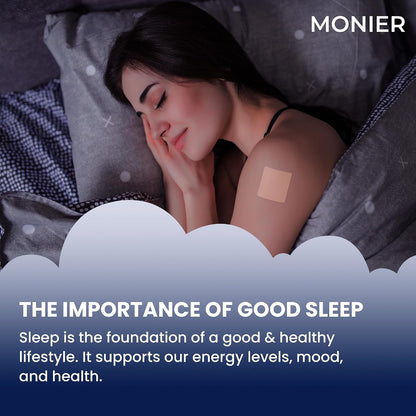 MONIER Sleep Patches for Adults Extra Strength | Easy-to-Apply Sleep Patch | With Melatonin & Valerian, Relax & Wake Up Refreshed, Long-Lasting Night Comfort For Men & Women, 60 Patches