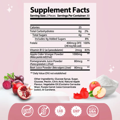 Probiotics for Vaginal Probiotics for Vaginal Odor Control, Balanced PH Levels Plus Apple Cider Vinegar Gummies