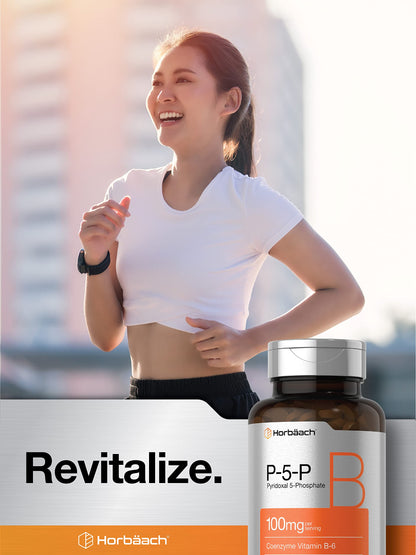 P-5-P Activated Vitamin B6 100mg | 120 Tablets | Vegetarian Supplement, Non-GMO