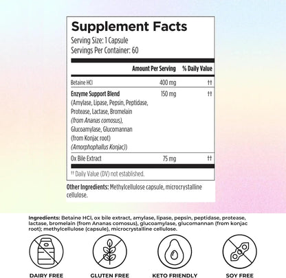 Reignite Wellness by JJ Virgin | Protein Digestive Enzymes | Supports Protein, Carb & Fat Digestion | Helps Reduce Bloating & Improve Nutrient Absorption | 60 Servings
