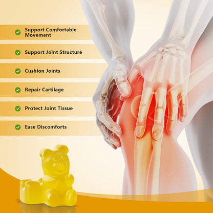 Sugar Free Glucosamine Chondroitin Gummies, Extra Strength 1500mg Glucosamine