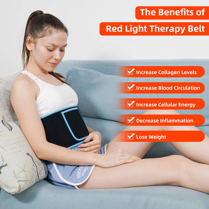 Red Light Therapy Belt, 660&850nm 3 -in-1 Big Chips Near Infrared Therapy Wrap for Body