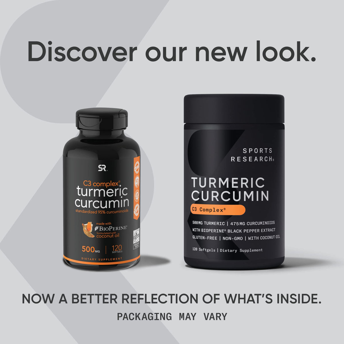 Sports Research Turmeric Curcumin C3 Complex 500 mg, Enhanced with Black Pepper