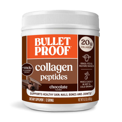 Bulletproof Unflavored Collagen Peptides Powder, 20g Grass-Fed Collagen Protein and Amino Acids for Skin, Bones and Joints, 17.6 Ounces