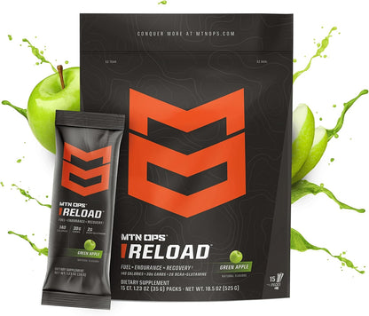 MTN OPS Reload Workout Carb Powder, Green Apple