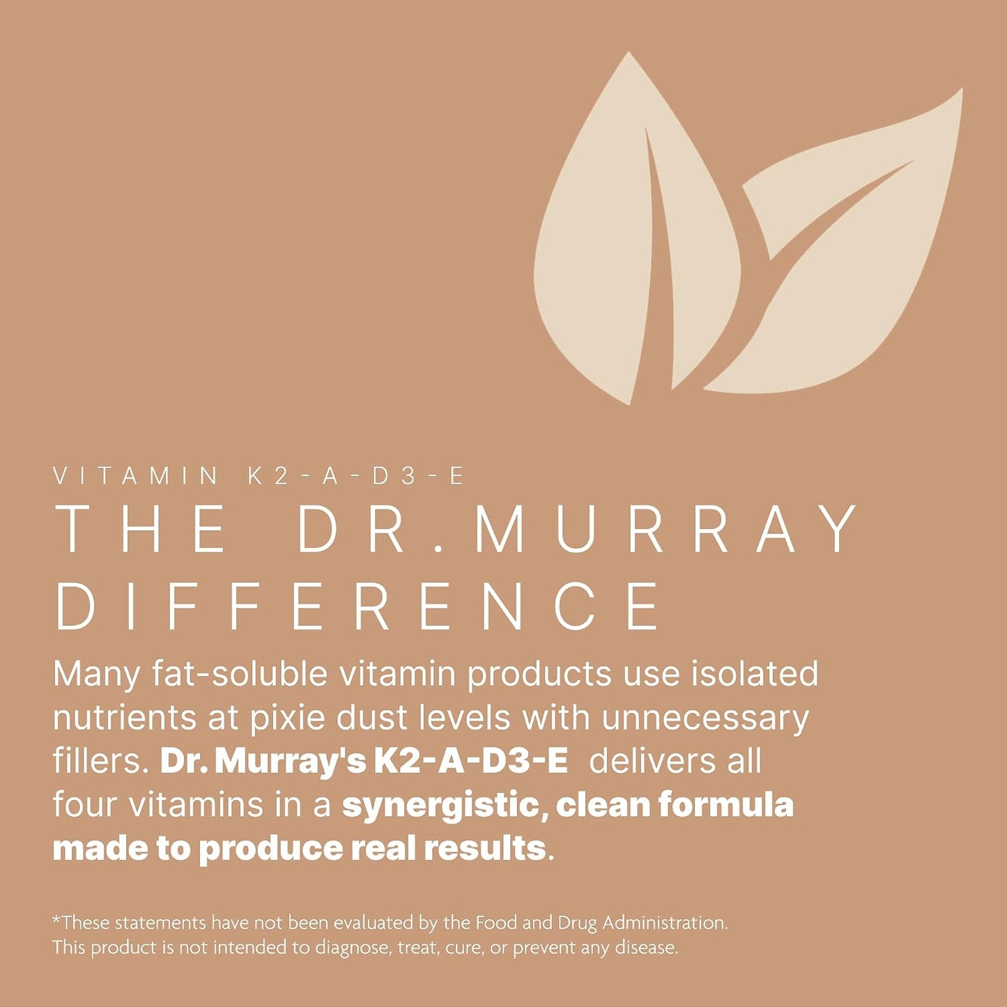 Dr. Murray's Vitamin K2-D3-A-E Liquid Vegan Capsules - Synergistic Fat-Soluble Blend | Bone, Vascular & Immune Support | Third-Party Tested | Clean Formulation | No Artificial Additives | 30 Count