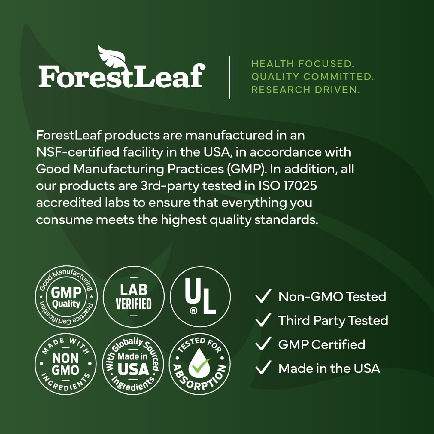 ForestLeaf Berberine Supplement - 1300mg per Serving - Ultra High Potency Berberine HCl with Ceylon Cinnamon, Bitter Melon & Gymnema - GLP-1 Weight Management Support - 90 Caps