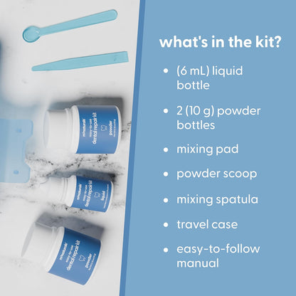Dental Repair Kit for Lost Crowns, Fillings & Cavities w/Travel Case by M3