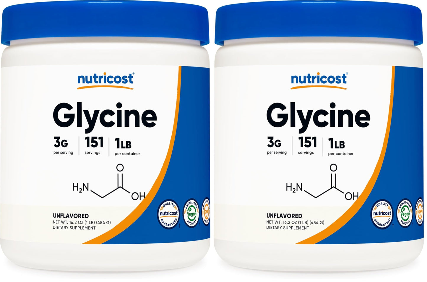 Nutricost Glycine Powder 1lb - Non-GMO, Gluten Free